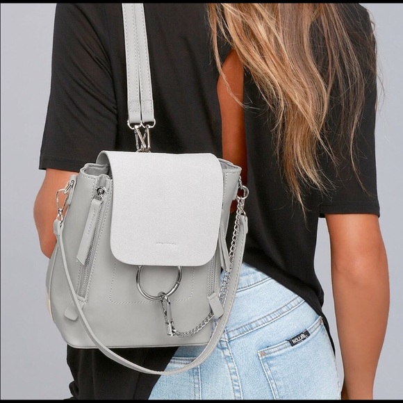 Lulus Handbags - 🌟Lulus Grey Backpack/Purse🌟